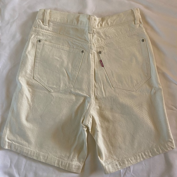 Vintage White Denim Shorts, Size 32 - Picture 2 of 6